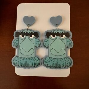 Sam Eagle Muppet Character Earrings